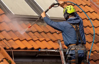 Démoussage et hydrofuge de toiture à Valderoure